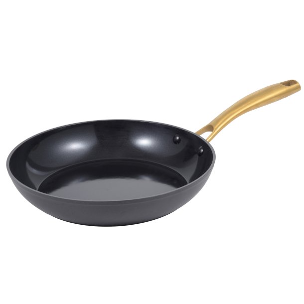 Stegepande Keramisk Belgning - Messinghndtag - 28 cm