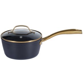 Kasserolle - 1,2 l - Glaslg - Keramisk Belgning - Messinghndtag