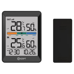 Conzept Trdlst Termometer - Med Ur og Hygrometer