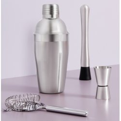 Cocktail Shaker - Stl - St med 4 Dele
