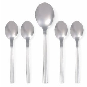 Aida Groovy - 5 Dele - 4 Dessertskeer + 1 Serveringsske