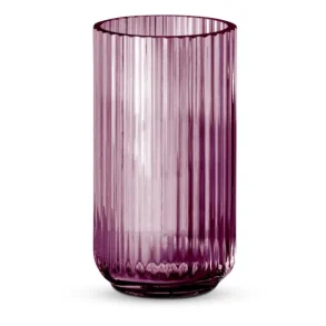 Lyngby Vasen - 15 cm - Lilla Glas 
