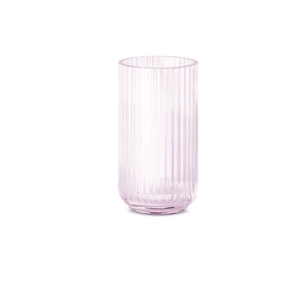 Lyngby Vasen - 15 cm - Pink Glas 