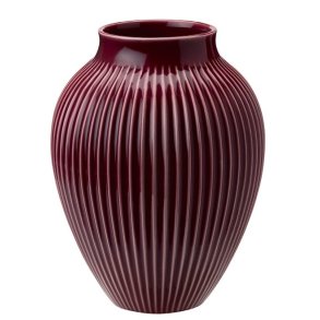 Knabstrup Vase - Riller - 20 cm - Berry