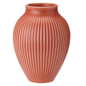 Knabstrup Vase - Riller - 27 cm - Coral