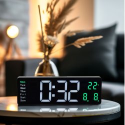 Stort Digitalt Ur - 39x13x3 cm