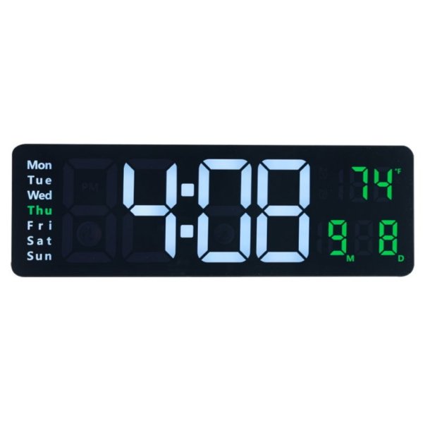 Stort Digitalt Ur - 39x13x3 cm