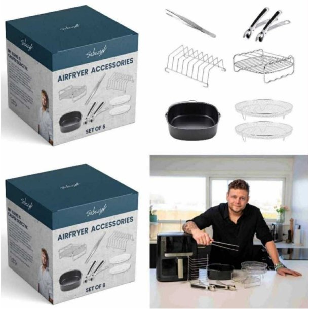 Sobczyk Universelt Air Fryer Tilbehrsst til 7 l - 6 Dele