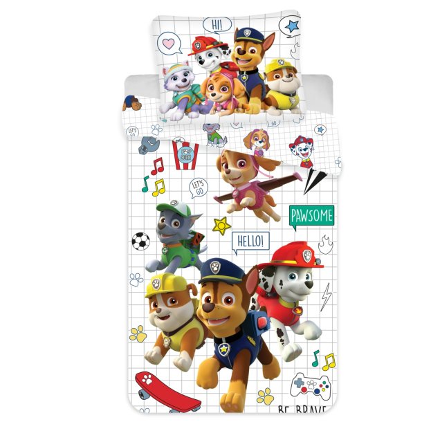 Paw Patrol Sengetj Junior - 100 x 140 cm