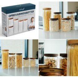 Sobczyk - Opbevaringsb�tter i Glas med Tr�l�g - 5 pak