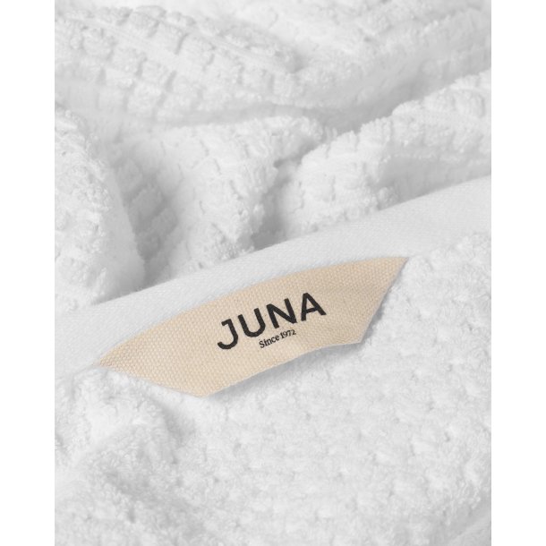 JUNA Check Hndklde 50x100 cm - Hvid