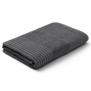 JUNA Check Hndklde - 70 x 140 cm - Mrk Gr