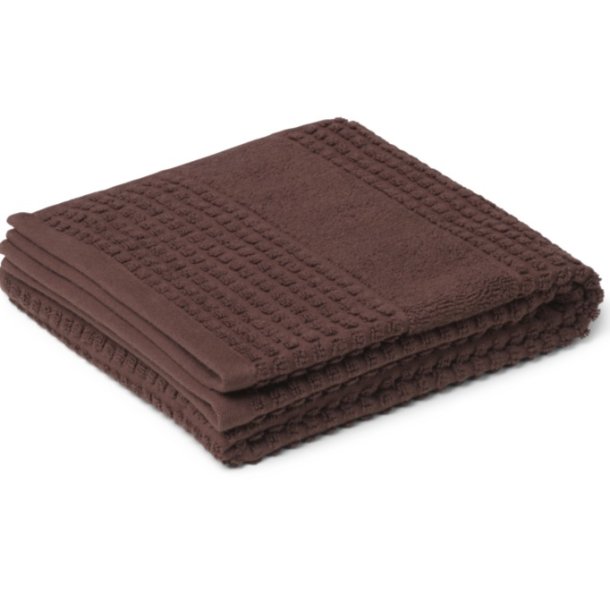 JUNA Check Hndklde 50x100 cm - Chokolade