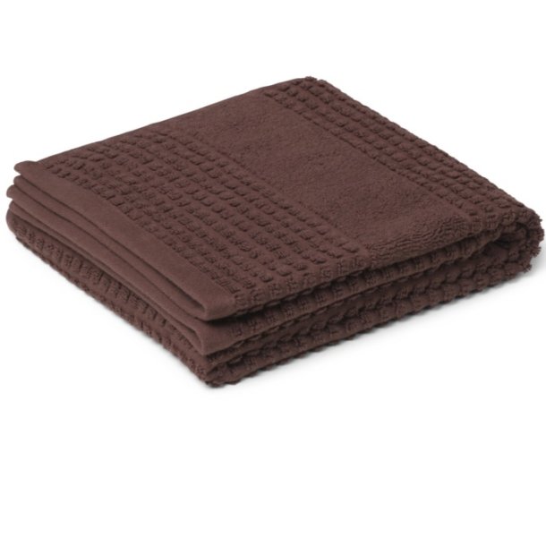 JUNA Check Hndklde 70x140 cm - Chokolade