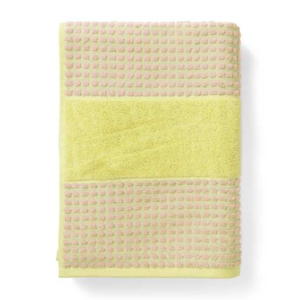 JUNA Check Hndklde 70x140 cm - Gul/Pink