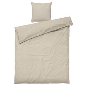 JUNA Daisy Sengetj 140 x 220 cm - Sand/Hvid
