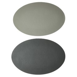 Dkkeserviet - Oval - Vendbar - Bld - 30 x 45 cm - Gr/Koks