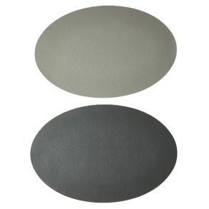 Dkkeserviet - Oval - Vendbar - Bld - 30 x 45 cm - Gr/Koks