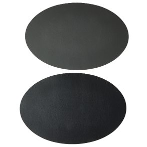 Dkkeserviet - Oval - Vendbar - Bld - 30 x 45 cm - Gr/Sort