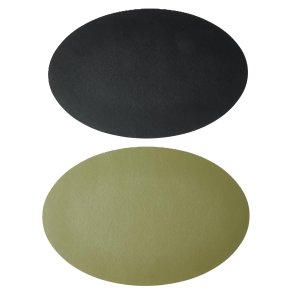Dkkeserviet - Oval - Vendbar - Bld - 30 x 45 cm - Army/Sort