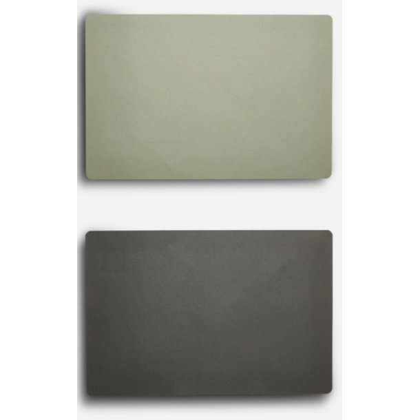 Dkkeserviet Vendbar - Soft Lderlook - 30 x 45 cm - Mint/Koks