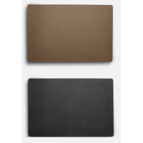 Dkkeserviet Vendbar - Soft Lderlook - 30 x 45 cm - Taupe/Sort