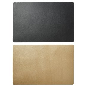 Dkkeserviet - Vendbar - Soft Lderlook - 30 x 45 cm - Champagne/Sort