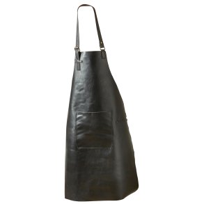 Skindforklde med Lomme - 65 x 90 cm - Sort