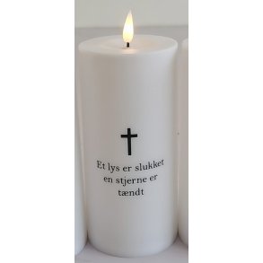 Gravlys - LED - 7 x 15 cm - Timer - Plast