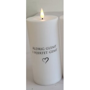 Gravlys - LED - 7 x 15 cm - Timer - Plast 