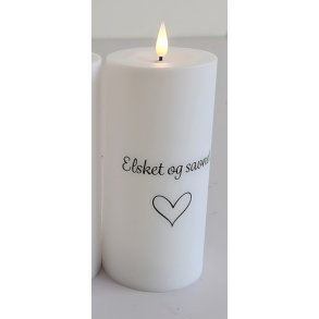 Gravlys - LED - 7 x 15 cm - Timer - Plast