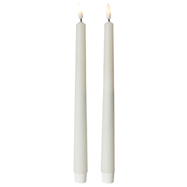 LED Stagelys - 2 stk. - 3D Væge - H: 28 cm Voks - Chip