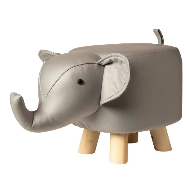 Elefant Skammel med Trben - 50 x 25 x 30 cm - Gr