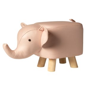 Elefant Skammel med Trben - 50 x 25 x 30 cm - Rosa