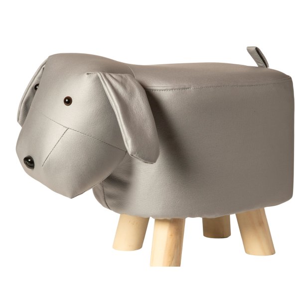 Hund Skammel med Tr�ben - 45 x 25 x 30 cm - Gr�