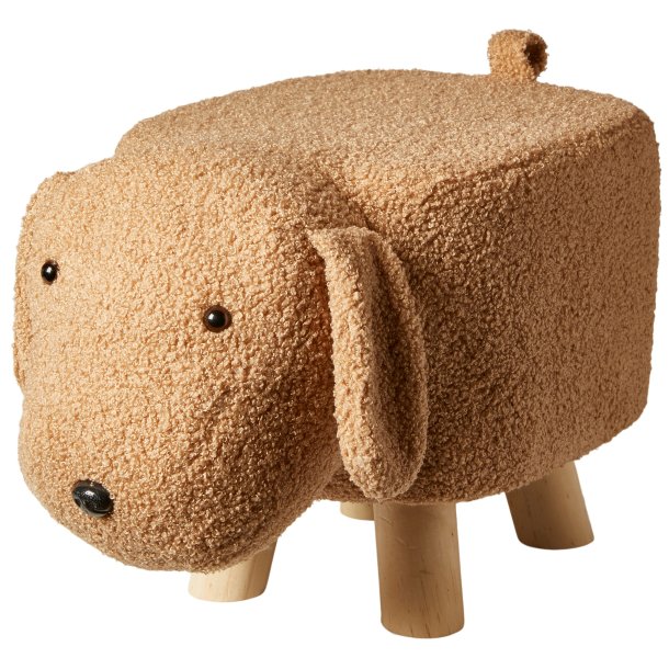 Hund Skammel med Tr�ben - 45 x 25 x 30 cm - Brun