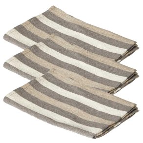 Viskestykker - 50 x 70 cm - 3 stk. - Beige/Brun/Natur