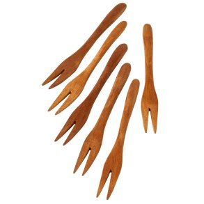 P�l�gsgaffel - 14 cm - Akacietr� - 6 stk.