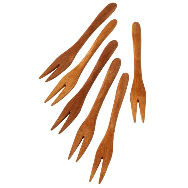 P�l�gsgaffel - 14 cm - Akacietr� - 6 stk.