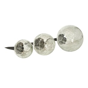 Solar Glaskugler - Krakelerede - P Spyd - 37 x LED - 10-12-15 cm