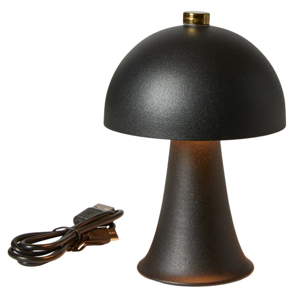 Lampe Mini LED - Touch - Genopladelig - 10 x 14 cm - Sort