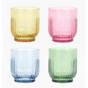 Aida Mosaic Glas - Multifarvet - 33 cl - 4 stk. 