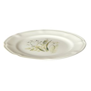 Flora Tallerken - 20 cm - Grn - Benporceln