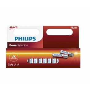 Philips PowerLife (AAA) Batteri - 12 stk. 