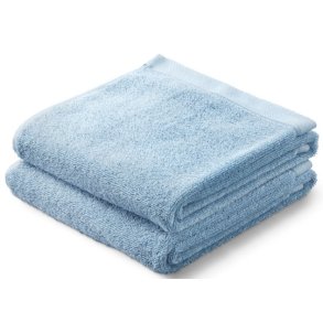 Fairtrade Hndklder - 50 x 100 cm - 520 g - 2 stk. - Lys Bl