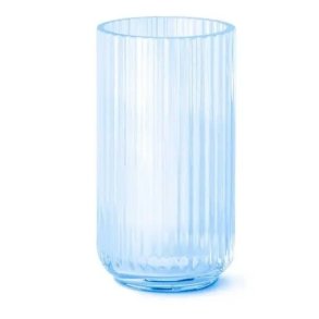 Lyngby Vasen - 20 cm - Lysebl Glas 