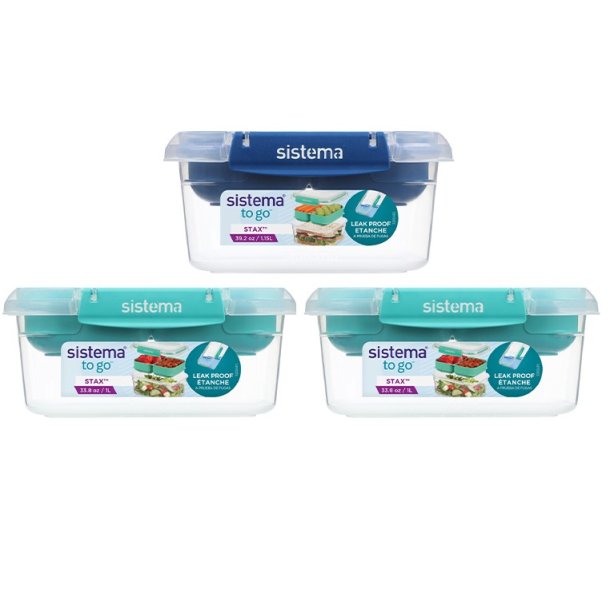 Sistema Stax To Go Madkasse - 1 l - 3 stk.