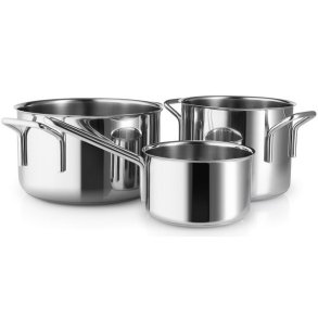 Eva Trio Grydest - 3 Dele - Recycled Rustfrit Stl 