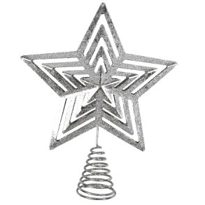 Star Collection Topstjerne -  24 x 18,8 cm - Slv