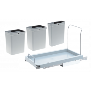 Affaldsstativ XXL med 2 x 10 l + 1 x 5 l Spande - Inkl. Lg